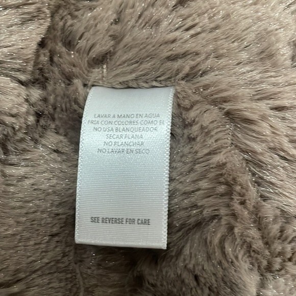 Anthropologie Elevenses Pelange Brown Faux Fur Open Front Vest - S - Picture 10 of 11
